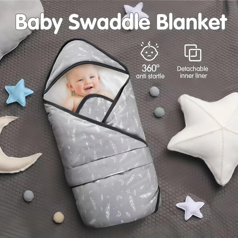 KIDDA Newborn 0-12 Months Baby Swaddle Blanket Multifunctio Boys Girls Cotton Thick Mat Wrap Stroller Sleeping Sacks Infant - Image 1